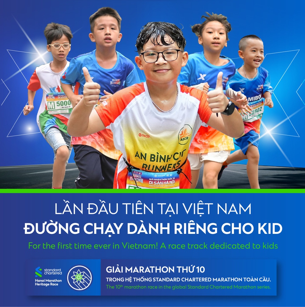 “Để con bứt phá vươn xa” - Đường đua Standard Chartered Marathon di sản Hà Nội dành riêng cho bé
